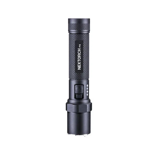 Lampe tactique rechargeable P8 - éclairage blanc - 1300 lumens