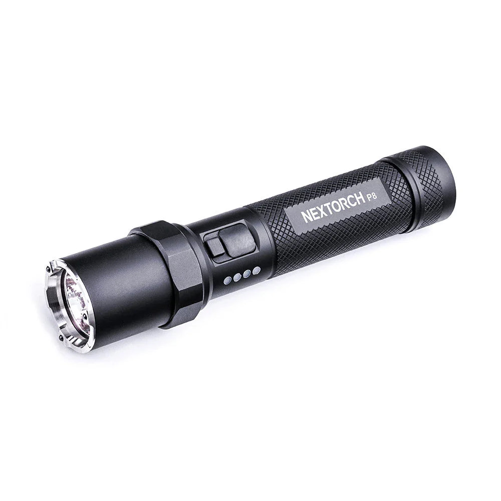 Lampe tactique rechargeable P8 - éclairage blanc - 1300 lumens