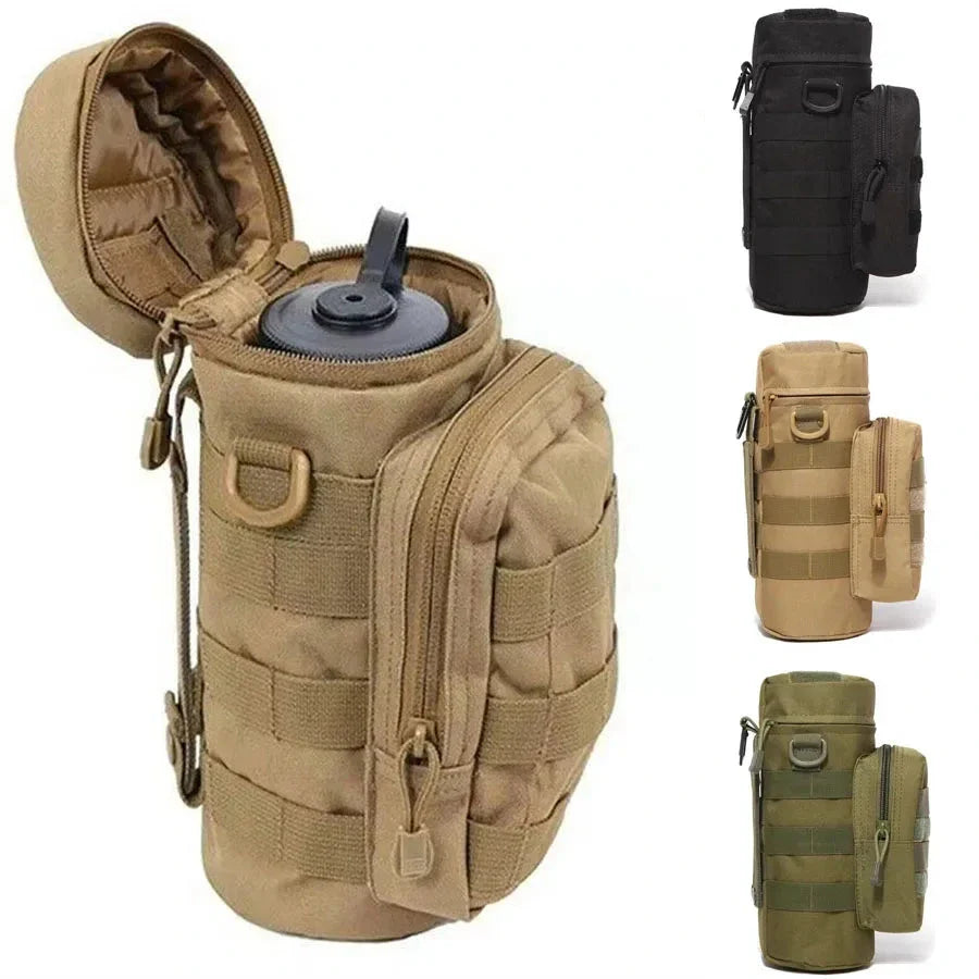 Pochette gourde tactique Molle – Porte bouteille outdoor robuste pour randonnée et chasse