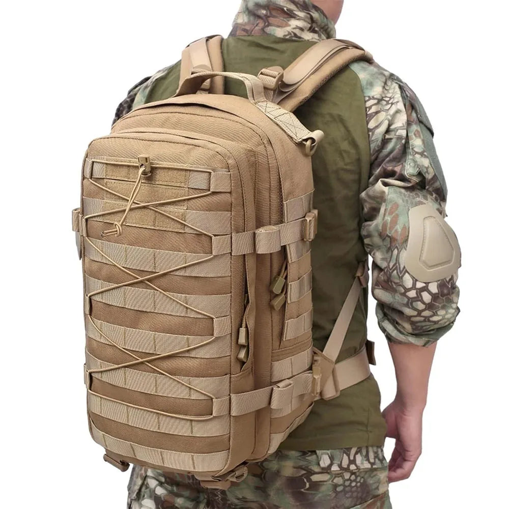 Sac à dos tactique Molle EDC 25L – Résistant, imperméable, usage outdoor et militaire
