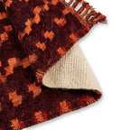 Tapis Boujad Vintage Rouge & Orange — Pièce Unique
