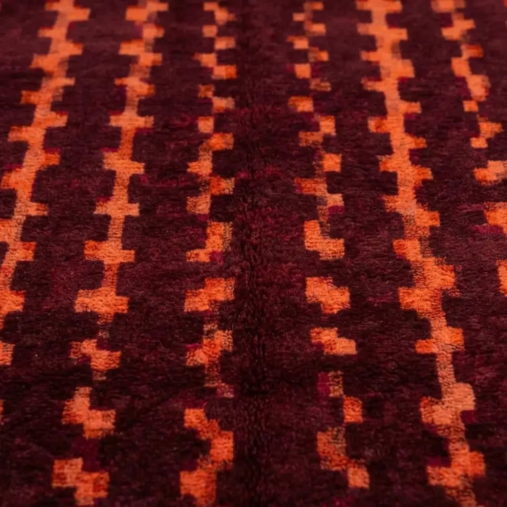 Tapis Boujad Vintage Rouge & Orange — Pièce Unique