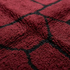 Tapis Beni M'Guild Rouge — Lignes Noires Main