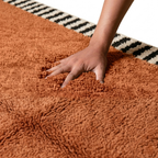 Tapis Azilal Terracotta — Motifs Abstraits Main