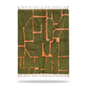 Tapis M'irt Vert Olive — Motifs Orange