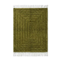 Tapis M'irt Vert Olive — Relief Géométrique