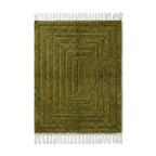 Tapis M'irt Vert Olive — Relief Géométrique
