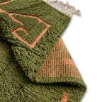 Tapis M'irt Vert Olive — Motifs Orange